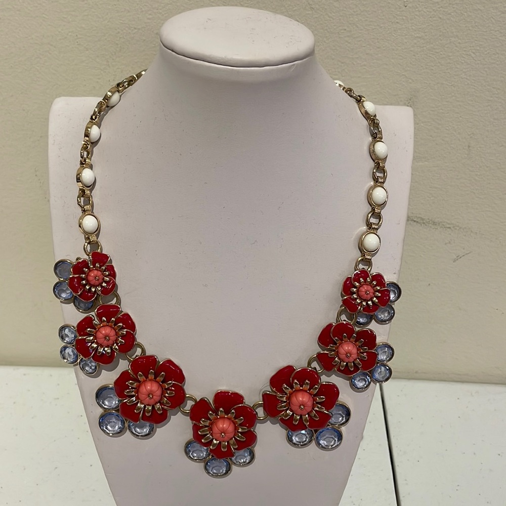 Gorgeous Talbots Red Floral Necklace